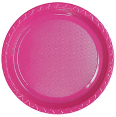 (image for) Magenta Plastic Dinner Plates (25)